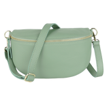 Bauchtasche aus Echtleder (Goldfarbener Karabiner)