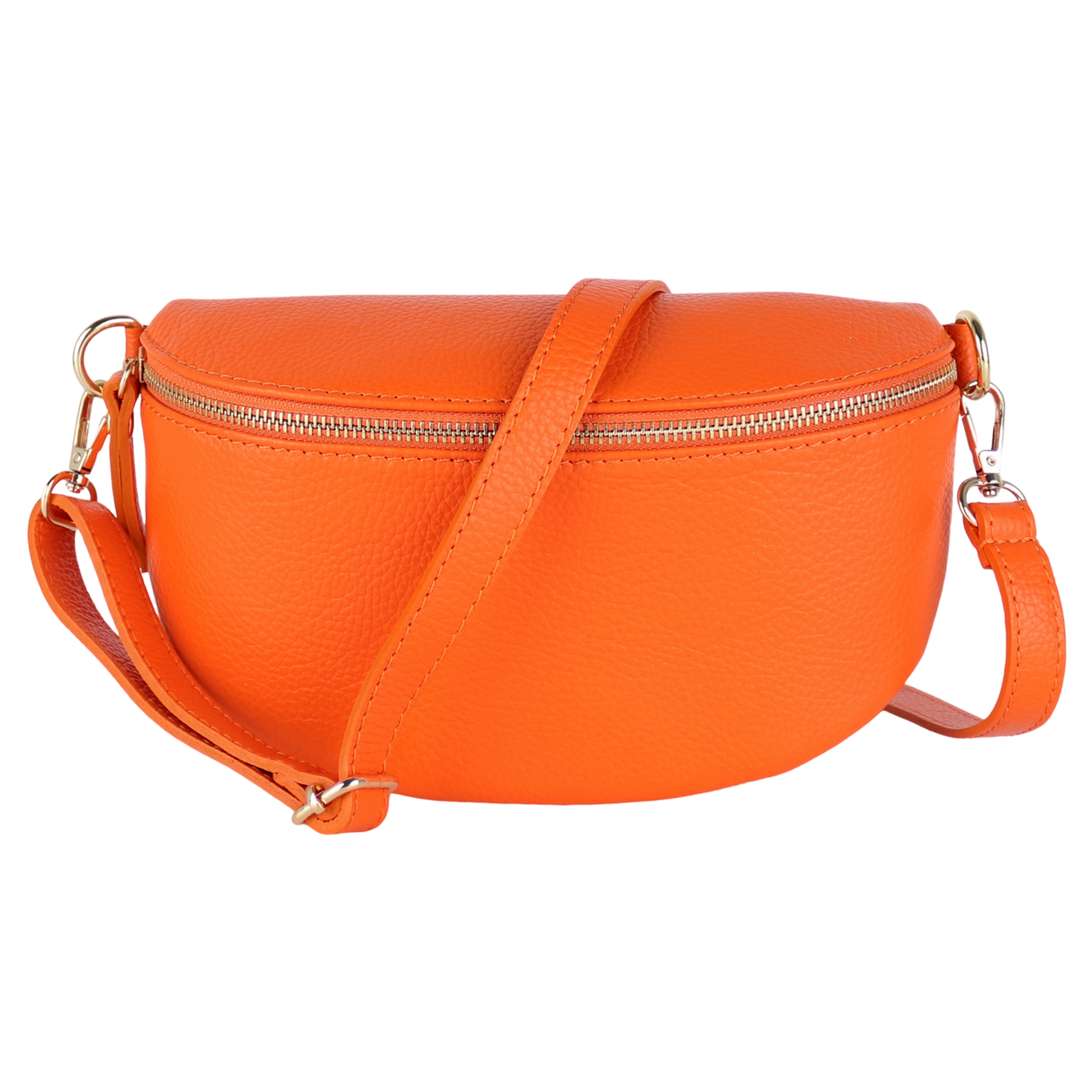 Bauchtasche aus Echtleder (Goldfarbener Karabiner)