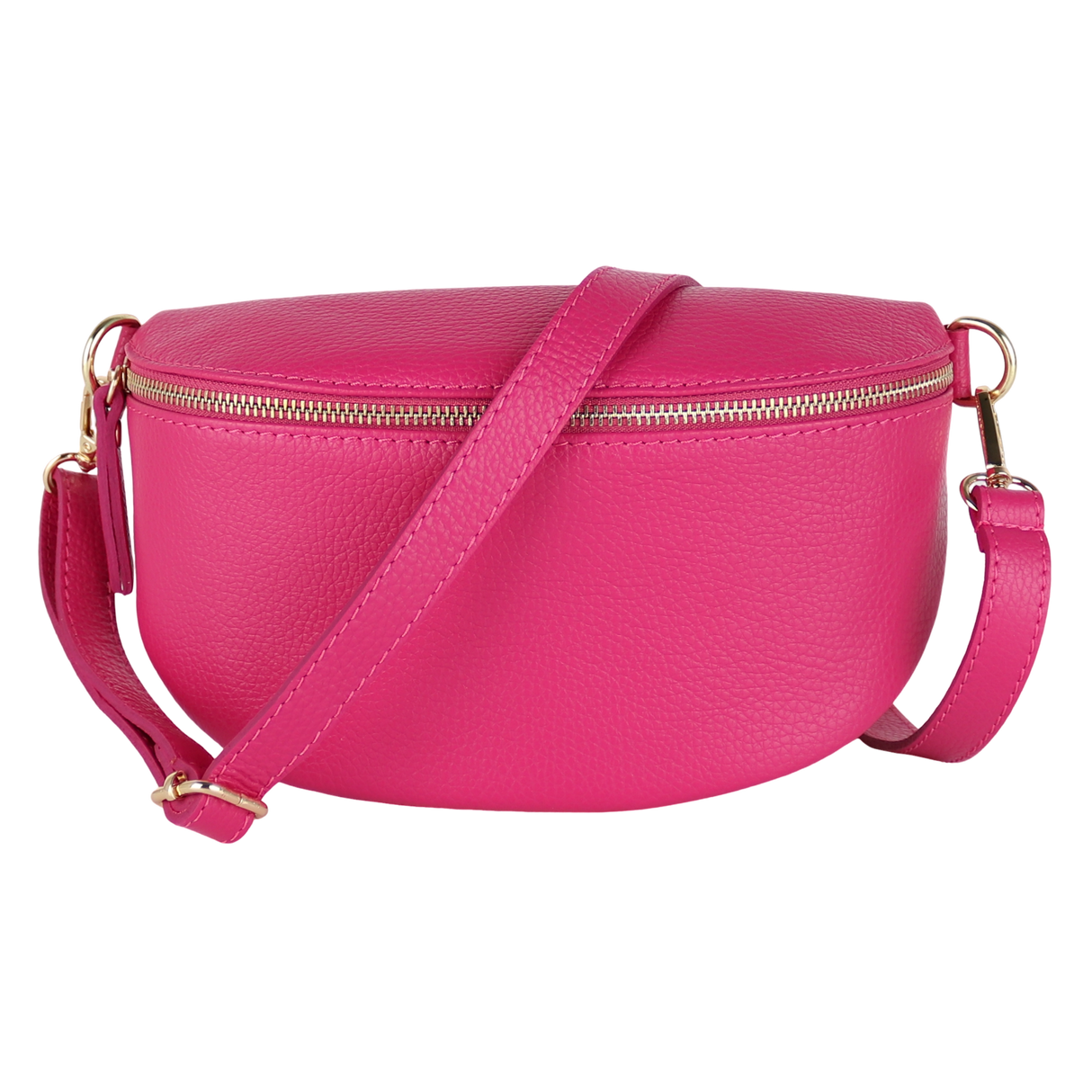 Bauchtasche aus Echtleder (Goldfarbener Karabiner)