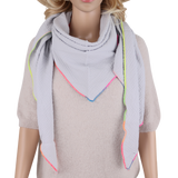 Dreieckstuch Made in Italy - Unifarbe mit bundem Saum