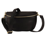 Bauchtasche aus Echtleder (Goldfarbener Karabiner)