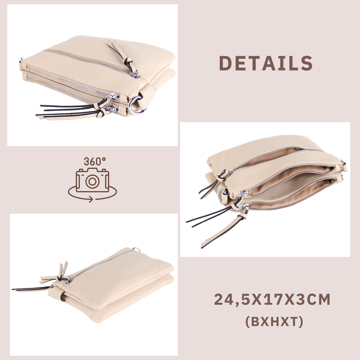UT32 Schultertasche aus Kunstleder