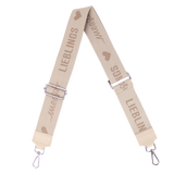 Taschengurt mit Echtlederbesatz: Beige
