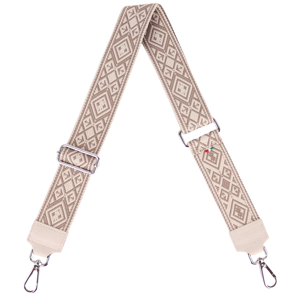 Taschengurt mit Echtlederbesatz: Beige