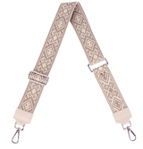 Taschengurt mit Echtlederbesatz: Beige