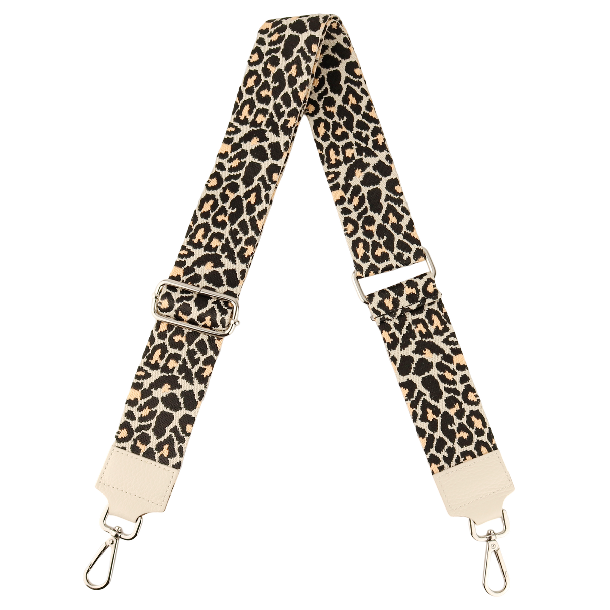 Taschengurt mit Echtlederbesatz: Beige
