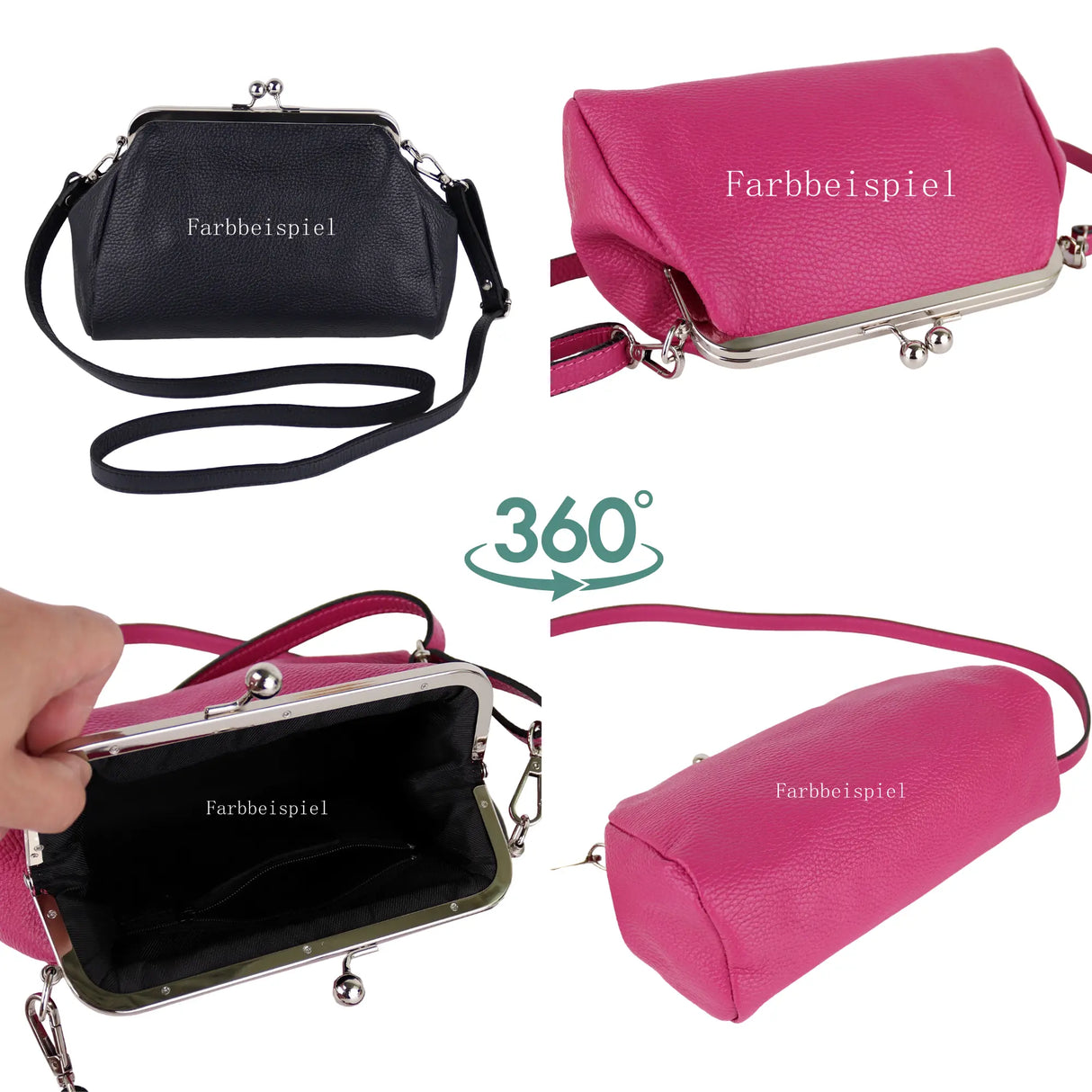 UT35 Schultertasche aus Echtleder