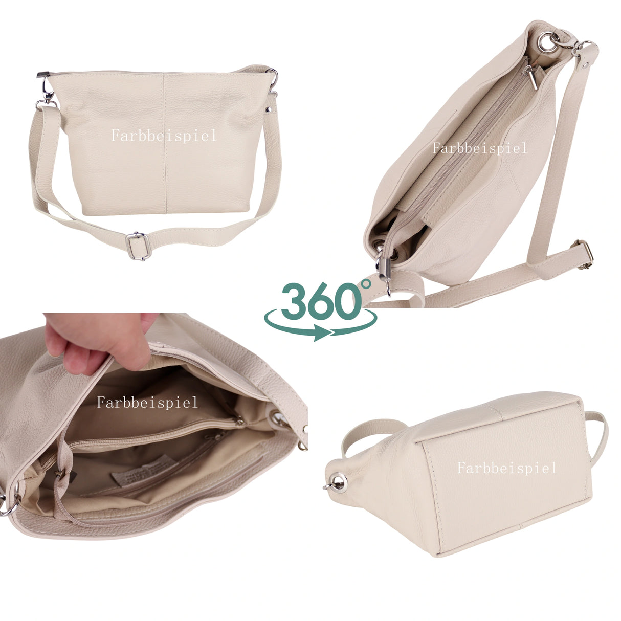 UT36 Schultertasche aus Echtleder