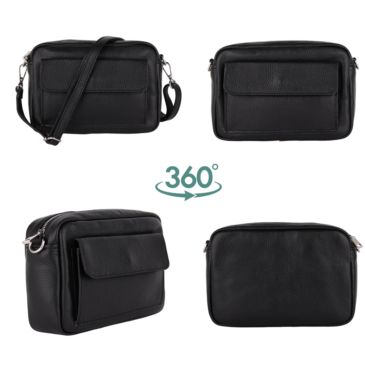 UT41 Schultertasche aus Echtleder