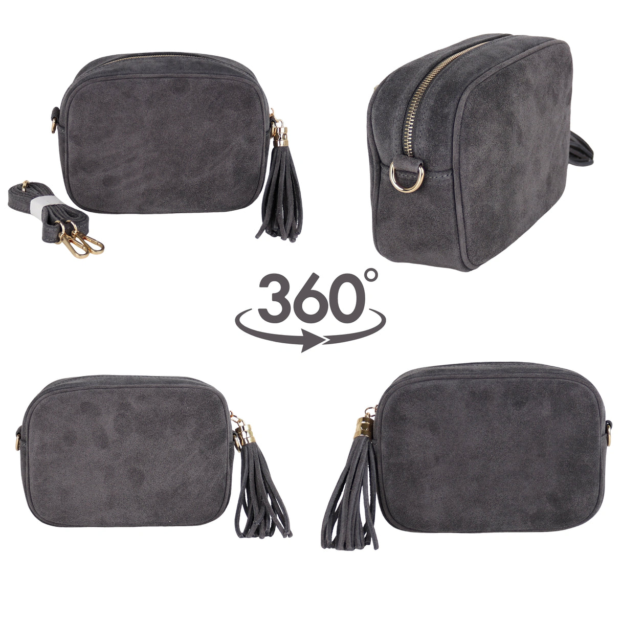 UT57 Schultertasche aus Wildleder